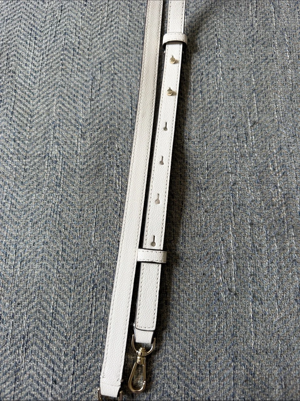Kate Spade White Leather Removable/Adjustable Replacement Strap.